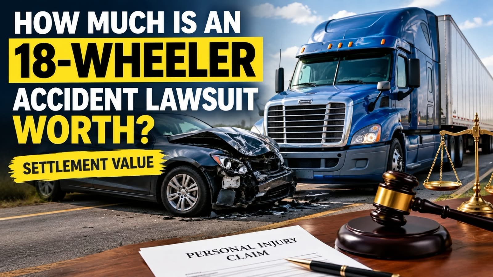 How much is an 18-wheeler accident lawsuit worth?